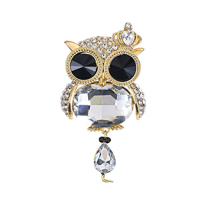 Owl and Mouse Brooch