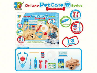 Children's Pretend Play Pet Doctor Toy Set Tools for Pretend Doctor Role-playing Games