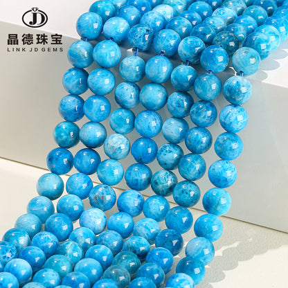 5A Natural Lalimar Apatite Round Beads Loose Beads