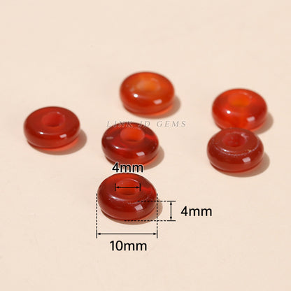 10 * 4Mm agate large hole beads abacus beads loose beads