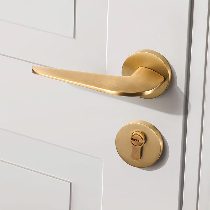 Gold silent brass door lock