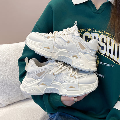 Zapatillas de correr bajas y transpirables con suela gruesa para mujer. 