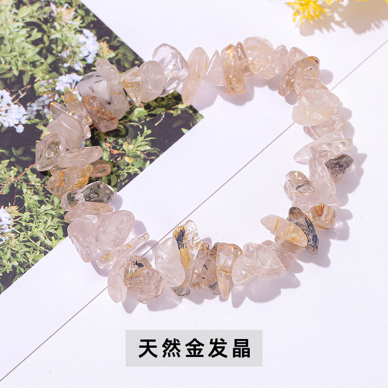 Colorful crystal gravel bracelet elastic