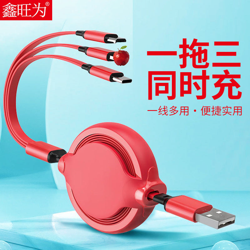 Macaron 3-in-1 Charging Cable Huawei Apple Android with Packaging