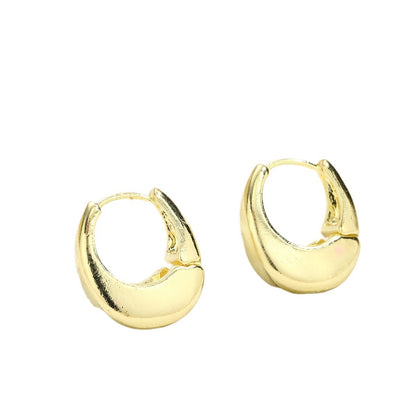 Women's oval hoop earrings