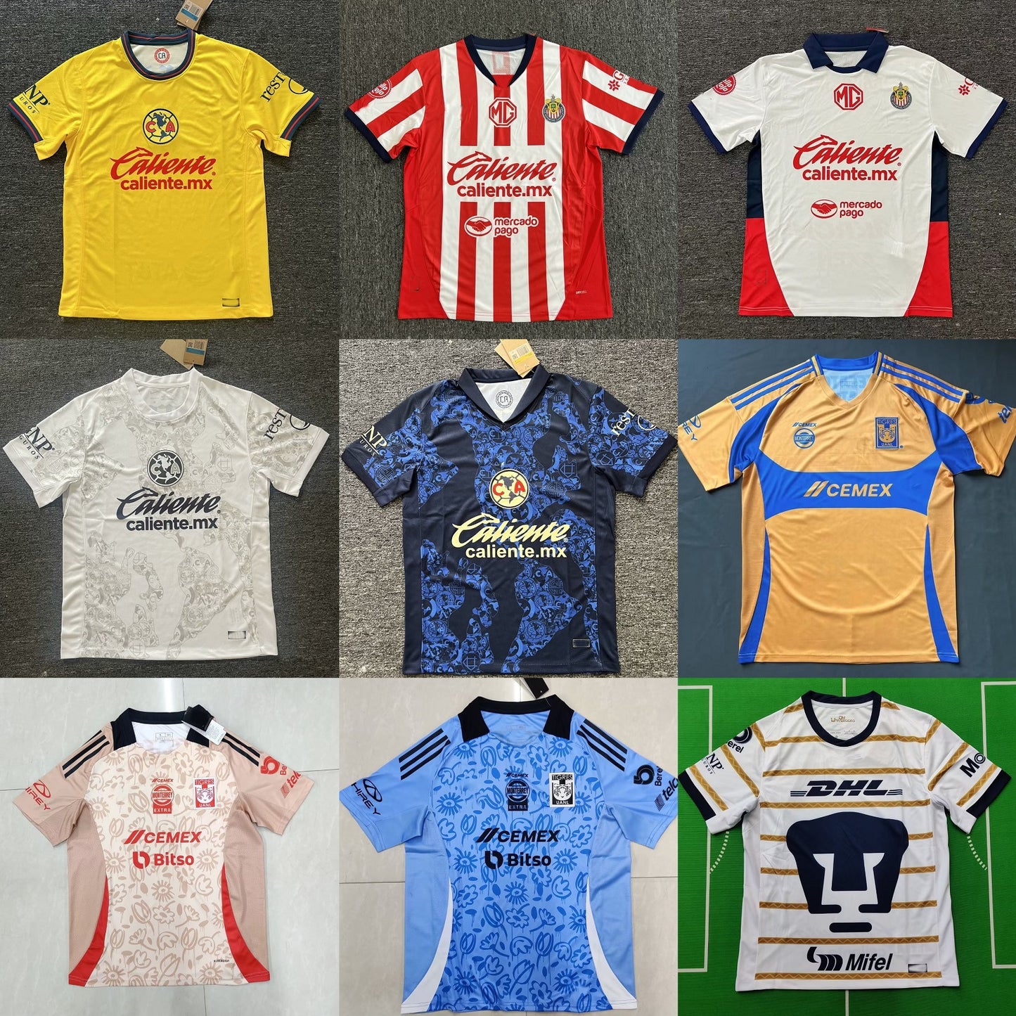 24-25 Mexico League Chivas Pumas Tigres Home Away Jersey