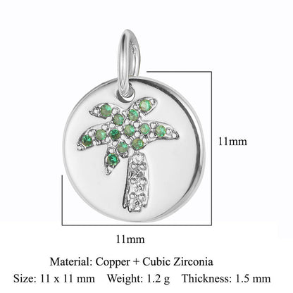 Feather wings tower copper zircon pendant