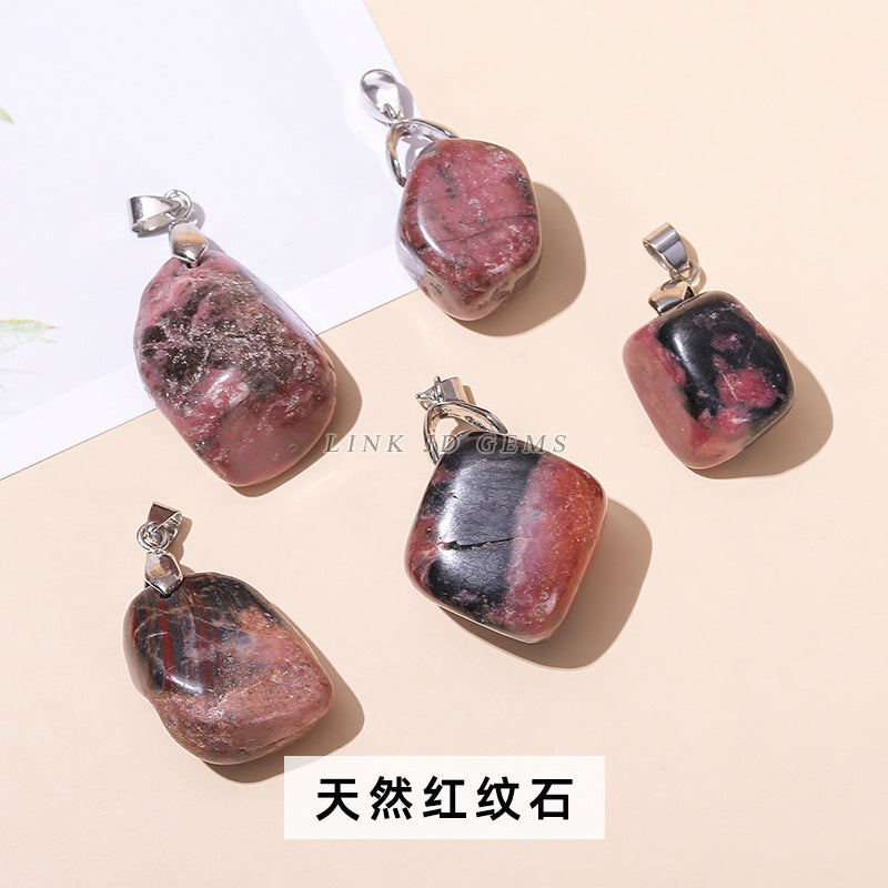 Crystal irregular rough stone pendant