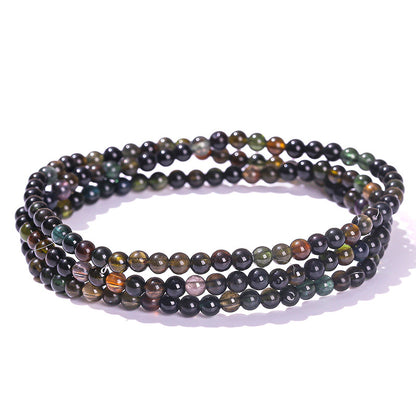 Natural Black Beauty Tourmaline Multi-Circle Bracelet