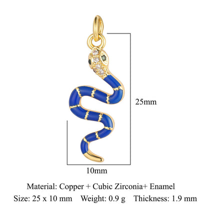 Copper zircon pendant butterfly dragonfly dolphin