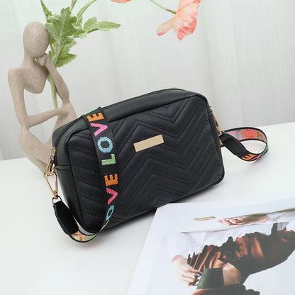 Printed shoulder strap camera bag