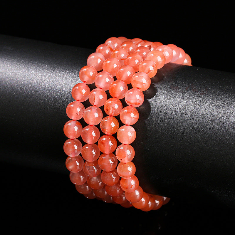 Nanhong Piaohua agate multi-circle bracelet