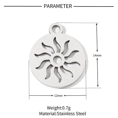 20 pcs/pack love sun titanium steel DIY jewelry pendant