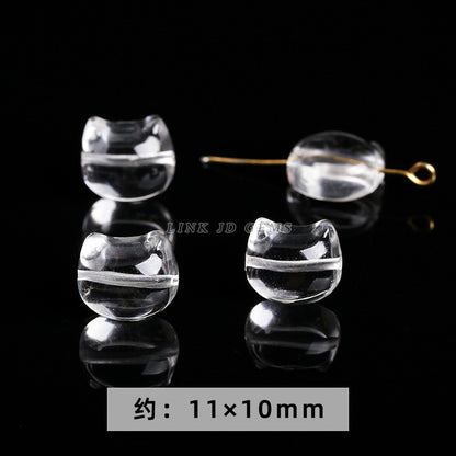 Natural white crystal jewelry accessories loose bead engraving