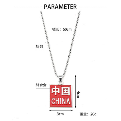 Titanium steel bear mahjong men's pendant necklace