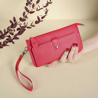 Portable buckle card bag clutch bag