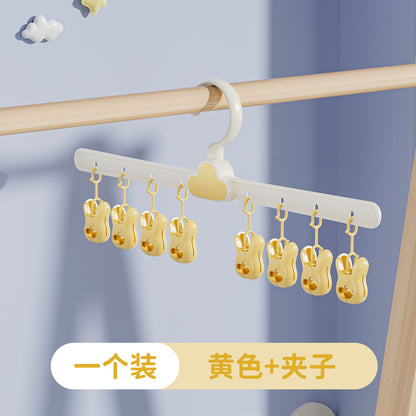 Baby Clothes Hanger with Cloud Clip Storage