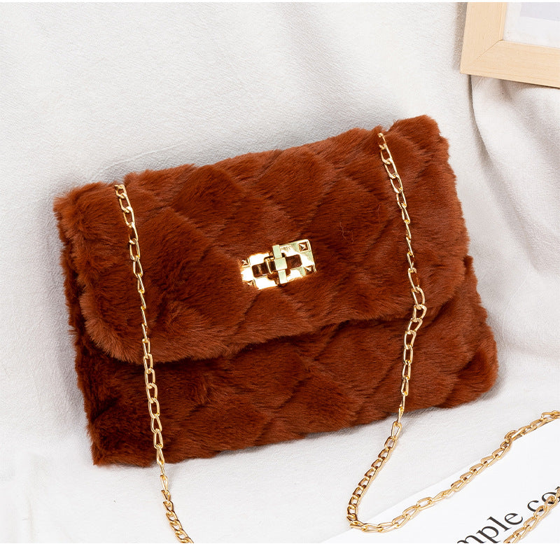 Plush shoulder bag