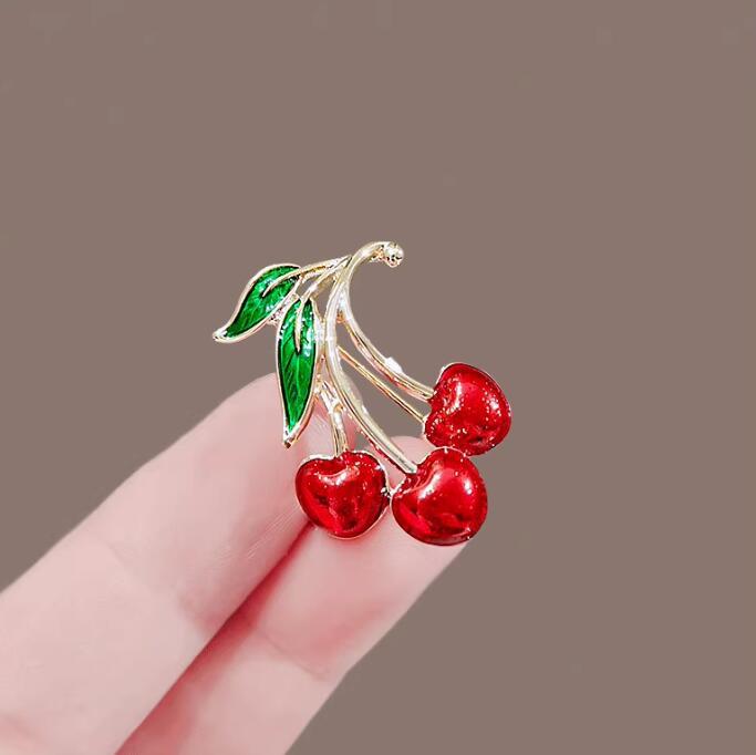 Little Red Cherry Brooch