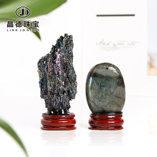 elongated stone rough stone colorful ore