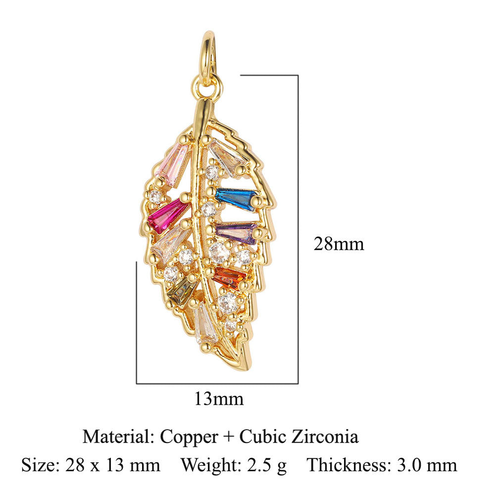 Cross Copper Zircon Necklace Pendant Tree of Life