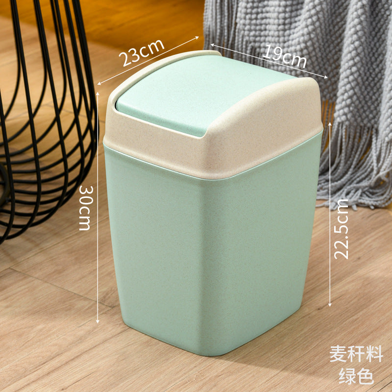 High-End Square Trash Bin with Lid