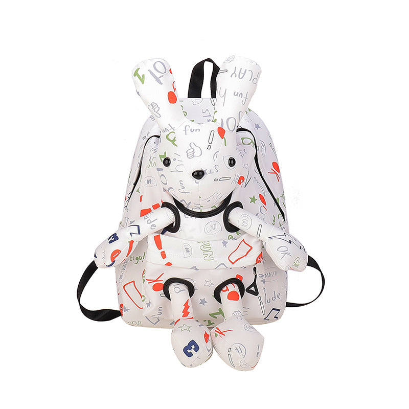 Personalized cute rabbit doll new backpack