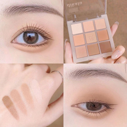 Paleta de sombras de ojos de copo de nieve con purpurina de 9 colores 