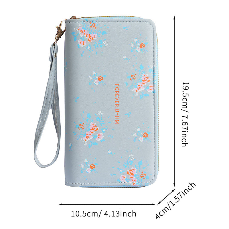 Large capacity flower wallet long