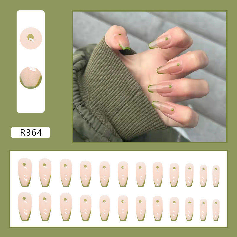 Wearable Blush Short Removable Nail Stickers