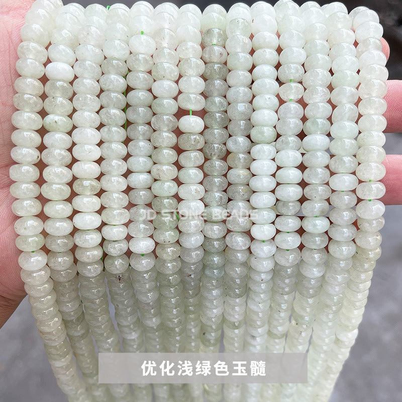 8 * 5Mm multi-colored chalcedony smooth abacus beads loose beads