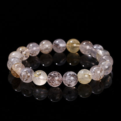 Pulsera de cristal con flor de eucalipto natural de pequeño tamaño 