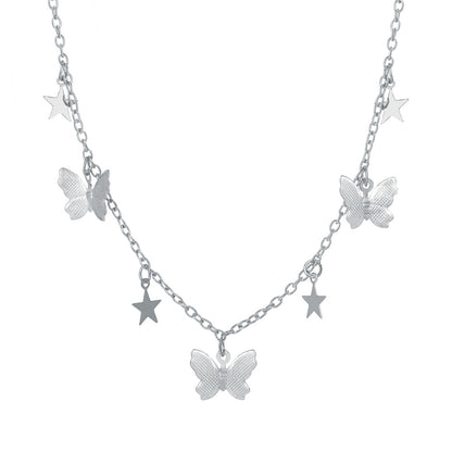 Butterfly and Star Pendant Necklace