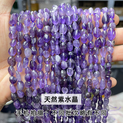 6-8Mm natural amethyst beads