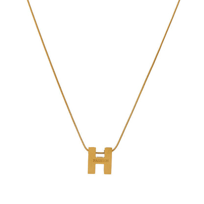 Hot Sale H Letter Titanium Steel Necklace