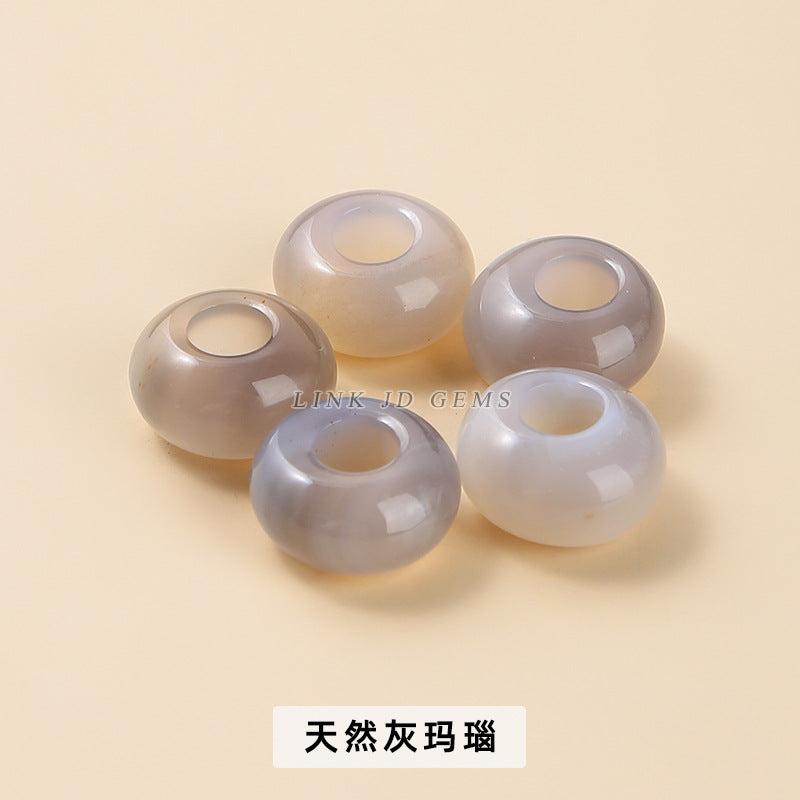 14 * 8m natural jade crystal abacus large hole beads loose beads