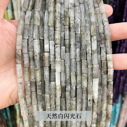 4 * 13Mm crystal agate square loose beads