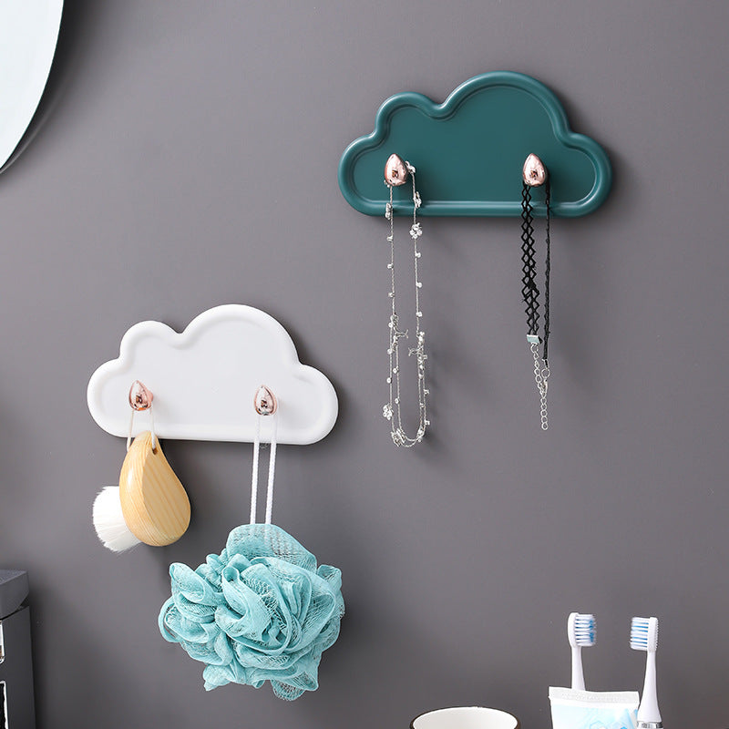 Cloud Double Hook No-Drill Wall Mount