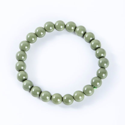 Natural Matcha Green Alxa Agate Bracelet