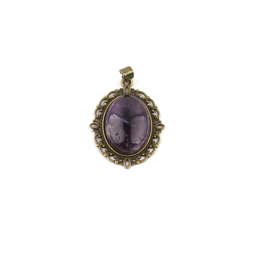 Crystal Oval Crystal Pendant