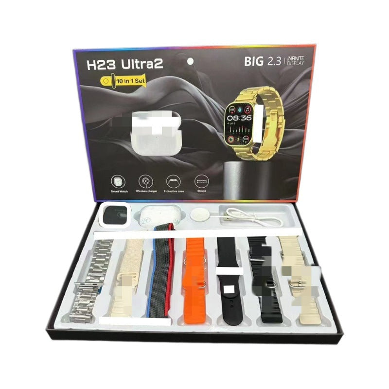 Reloj multifunción H23 Ultra 2 para hombre con auriculares 2 en 1 