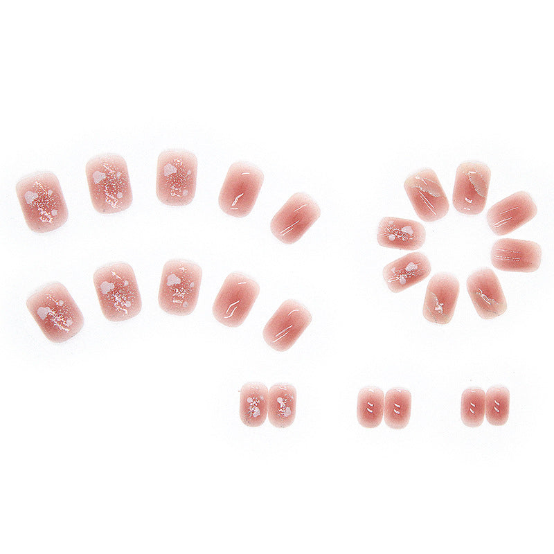 Short Transparent Pink Wearable Nail