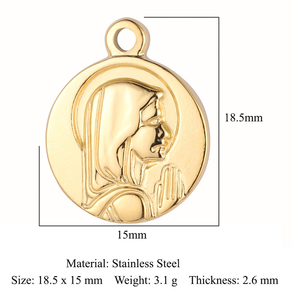 Accessories Buddha Head Angel Stainless Steel Pendant