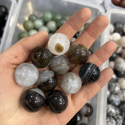 20mm natural stone crystal agate ball crystal round beads crafts