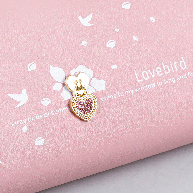 Love Printed Wrist Strap Clutch Bag Wallet