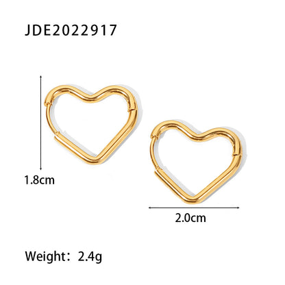 18K gold heart earrings are versatile