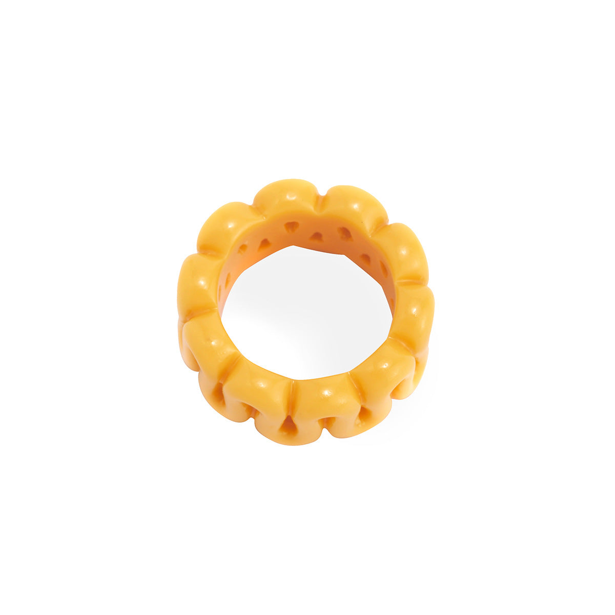 Plain ring brushed resin wide edge ring