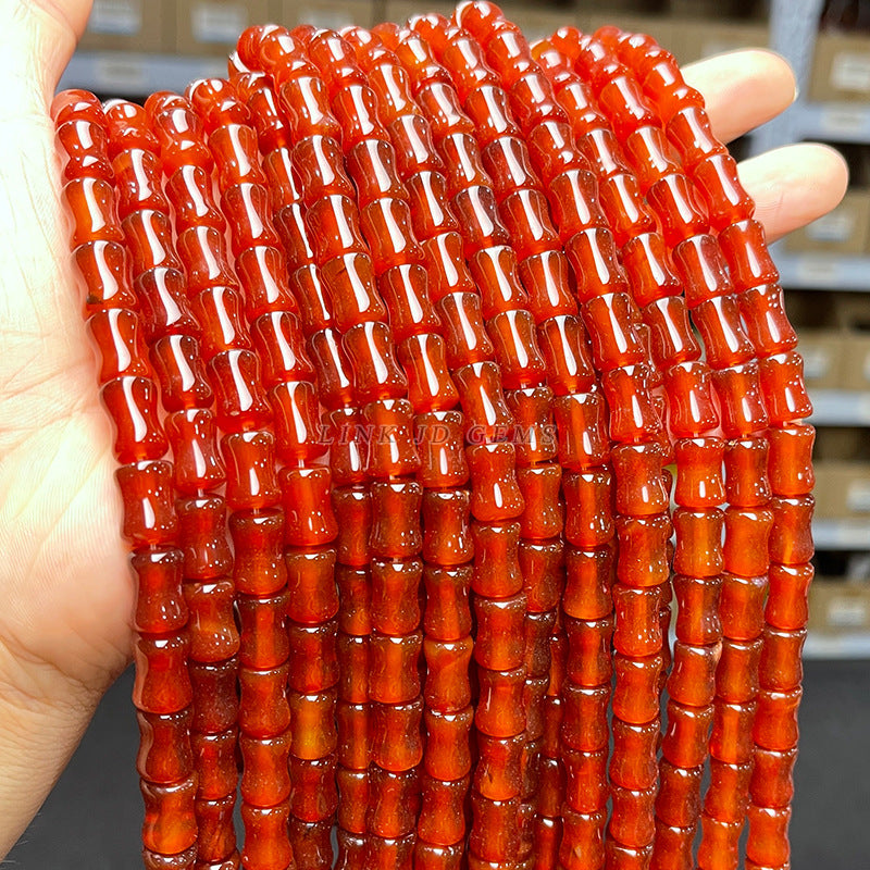 8 * 12Mm agate bamboo beads loose beads