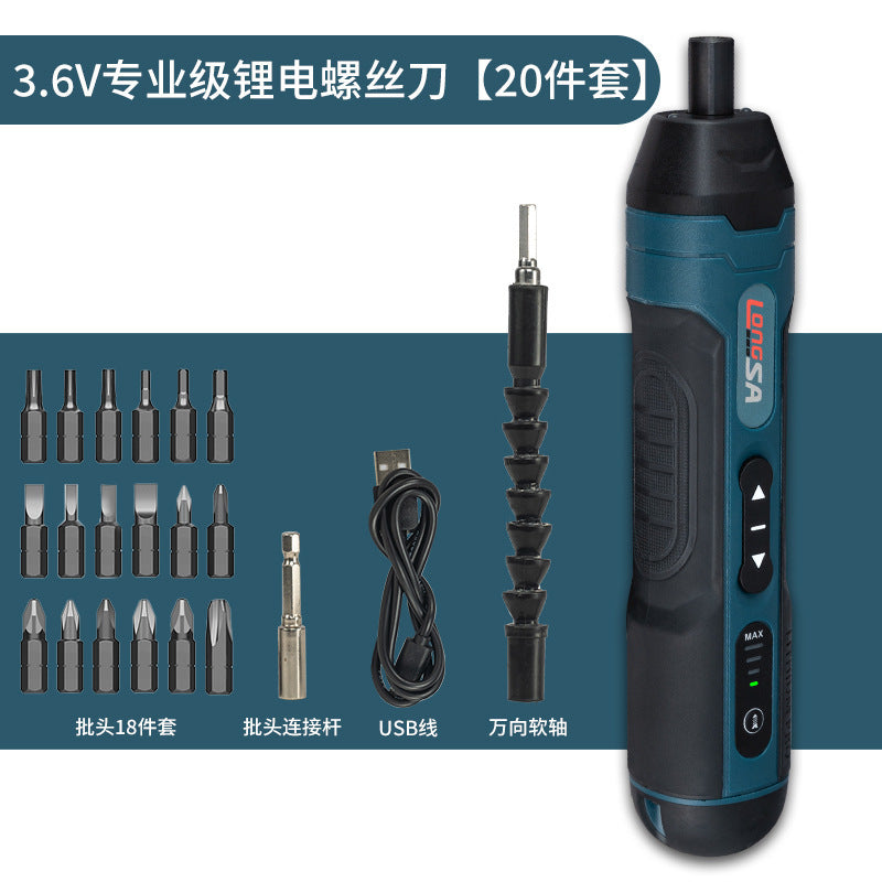 Torque adjustment straight shank 3.6V electric screwdriver