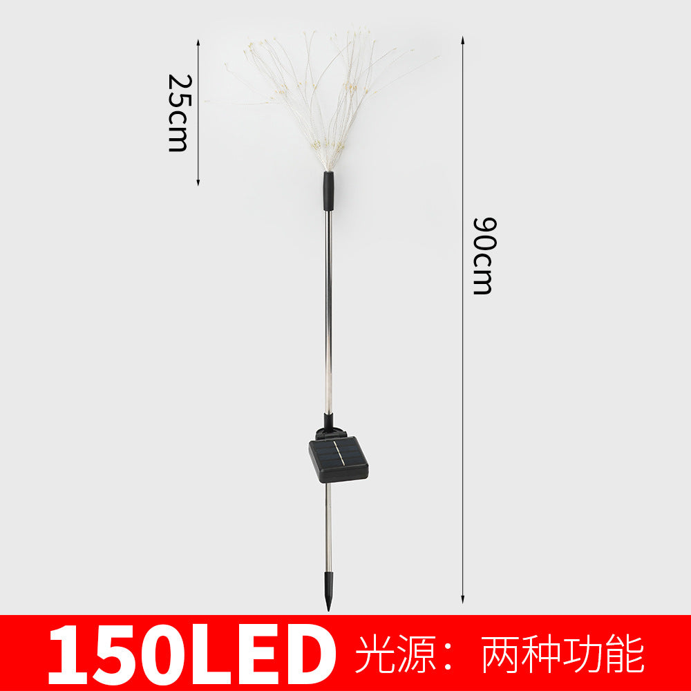 Solar smoke lamp simulation fiber optic smoke lamp